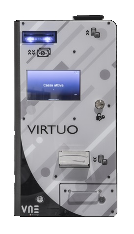 De Virtuo wisselgeld automaat recycled 4 biljetten en 1500 munten. Is geschikt voor aan uw kassa. Maar ook als standalone te gebruiken. Veilig en hygiënisch afrekenen.
