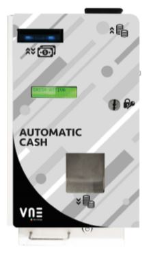 Automatic Cash met 2 regel display recycled 2 biljetten en 1500 munten.